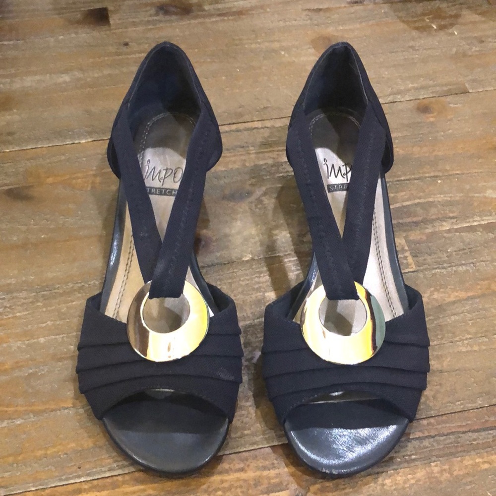 Impo Women's Black Stretch Sandals